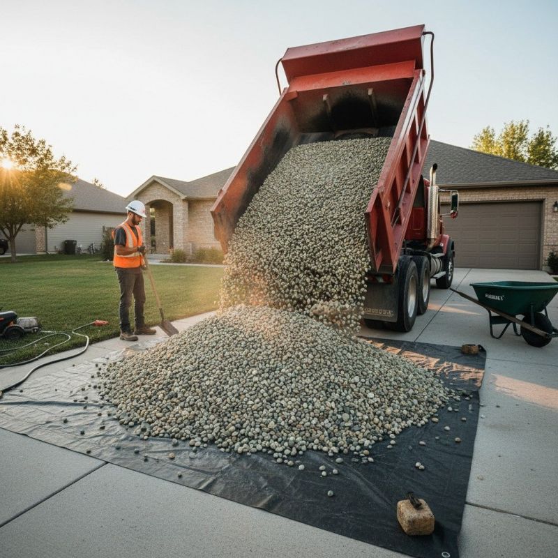 Local Pea Gravel Delivery pros at work